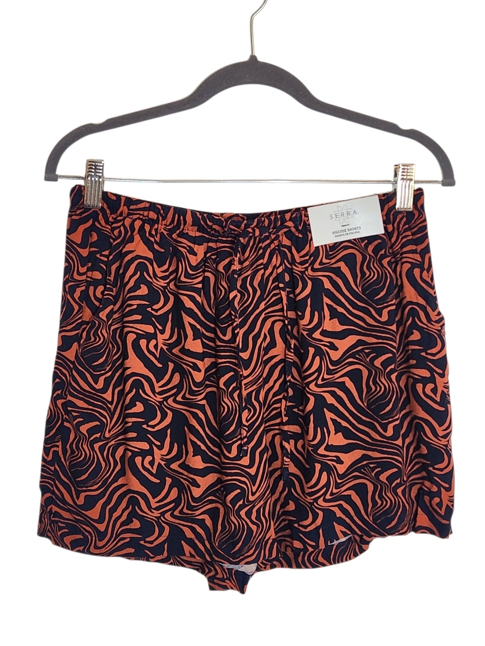 Serra Terra Cotta and Navy Boho Print Shorts Size Small NWT